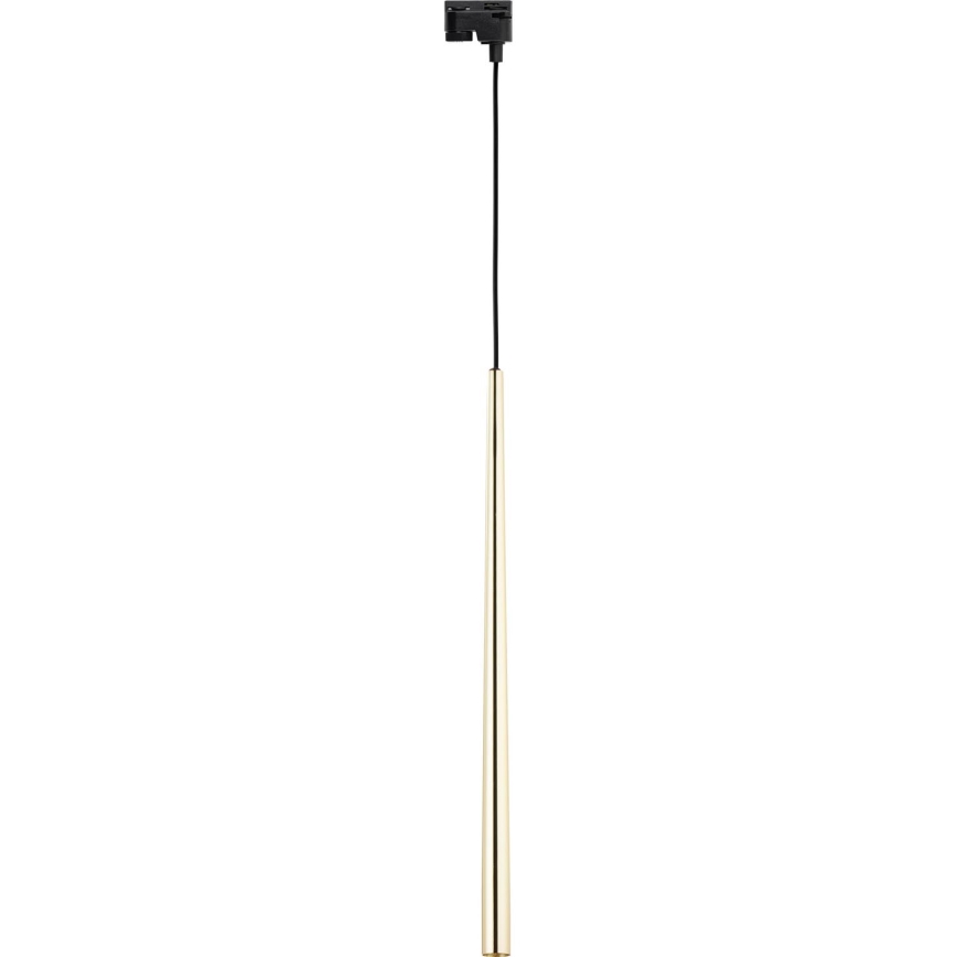 Lampadario a sospensione con filo per sistema ferroviario monofase PIANO 1xG9/8W/230V oro/nero