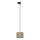 Lampadario a sospensione con filo per sistema ferroviario monofase TRACER 1xE27/15W/230V diametro 20 cm nero/marrone