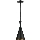 Lampadario a sospensione con filo PINIO 1xE27/60W/230V diametro 19 cm nero