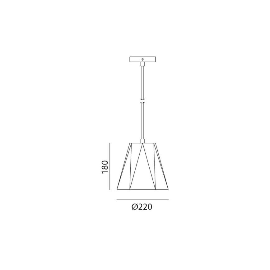 Lampadario a sospensione con filo PITTORE 1xE27/25W/230V