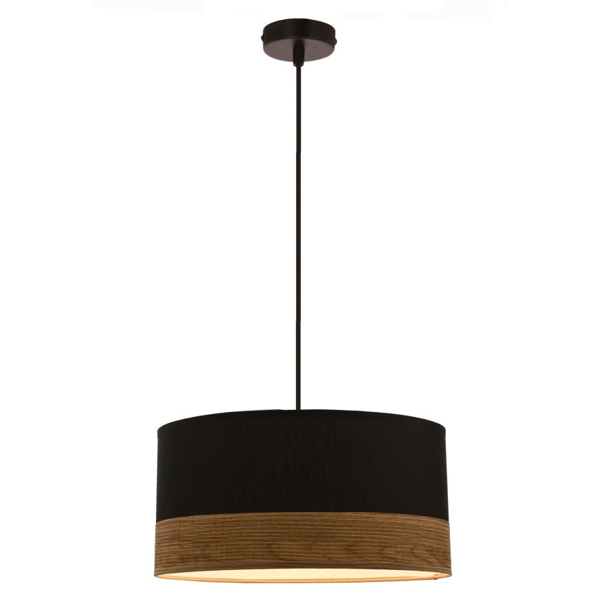 Lampadario a sospensione con filo PORTO 1xE27/60W/230V nero/marrone