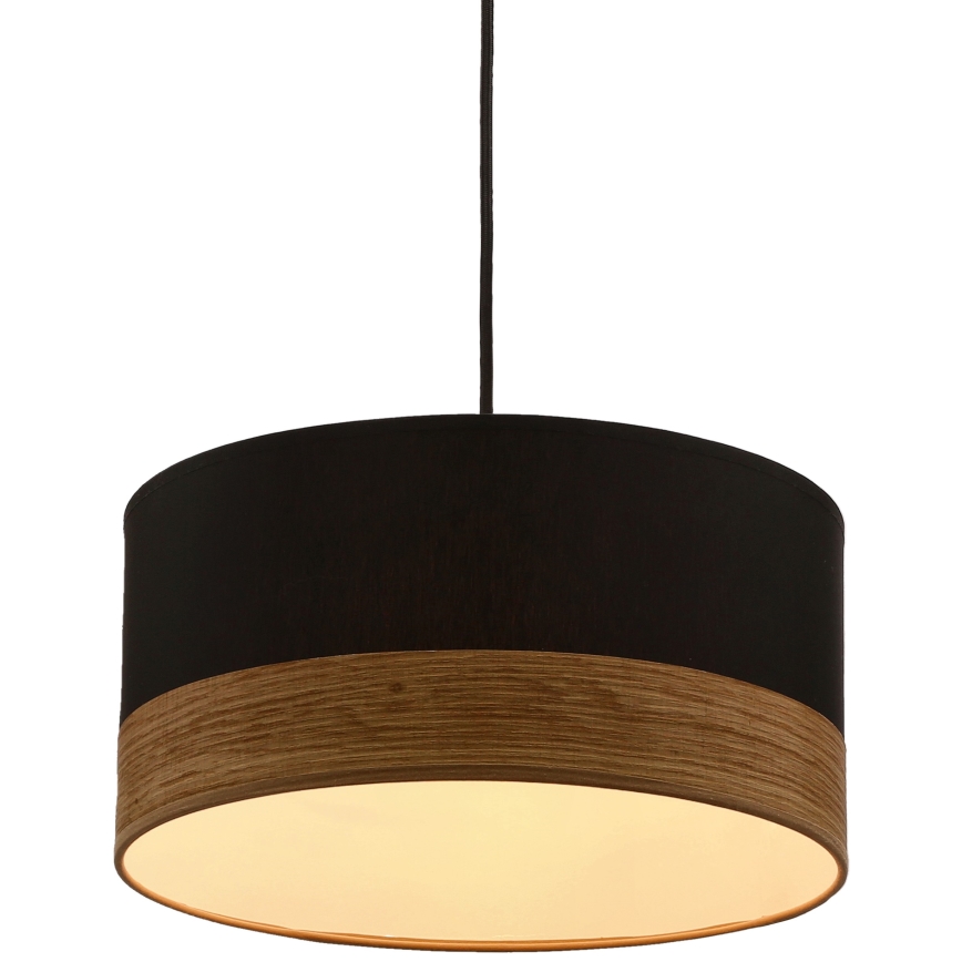 Lampadario a sospensione con filo PORTO 1xE27/60W/230V nero/marrone