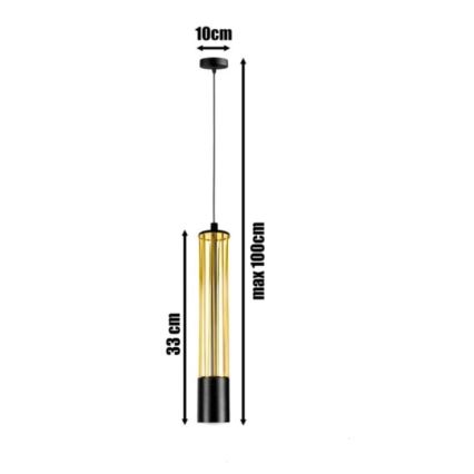 Lampadario a sospensione con filo PRESCOT 1xGU10/40W/230V oro