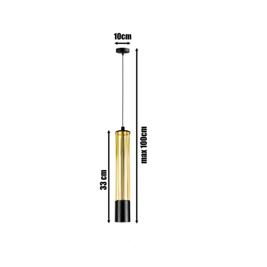 Lampadario a sospensione con filo PRESCOT 1xGU10/40W/230V oro