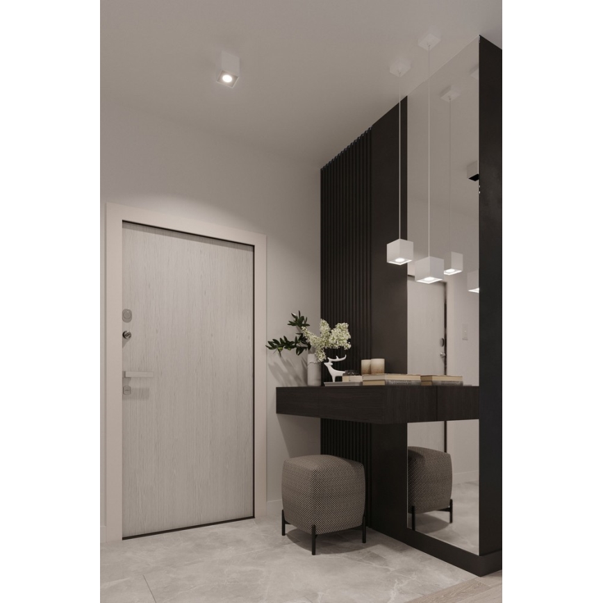Lampadario a sospensione con filo QUAD 1 1xGU10/40W/230V bianco