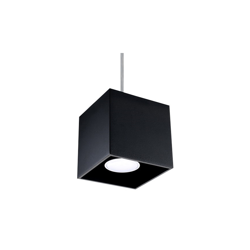 Lampadario a sospensione con filo QUAD 1 1xGU10/40W/230V nero