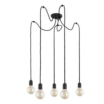 Lampadario a sospensione con filo QUALLE 5xE27/60W/230V ragno