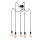 Lampadario a sospensione con filo QUALLE 5xE27/60W/230V ragno