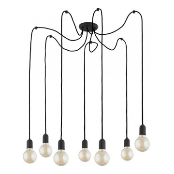Lampadario a sospensione con filo QUALLE 7xE27/60W/230V ragno