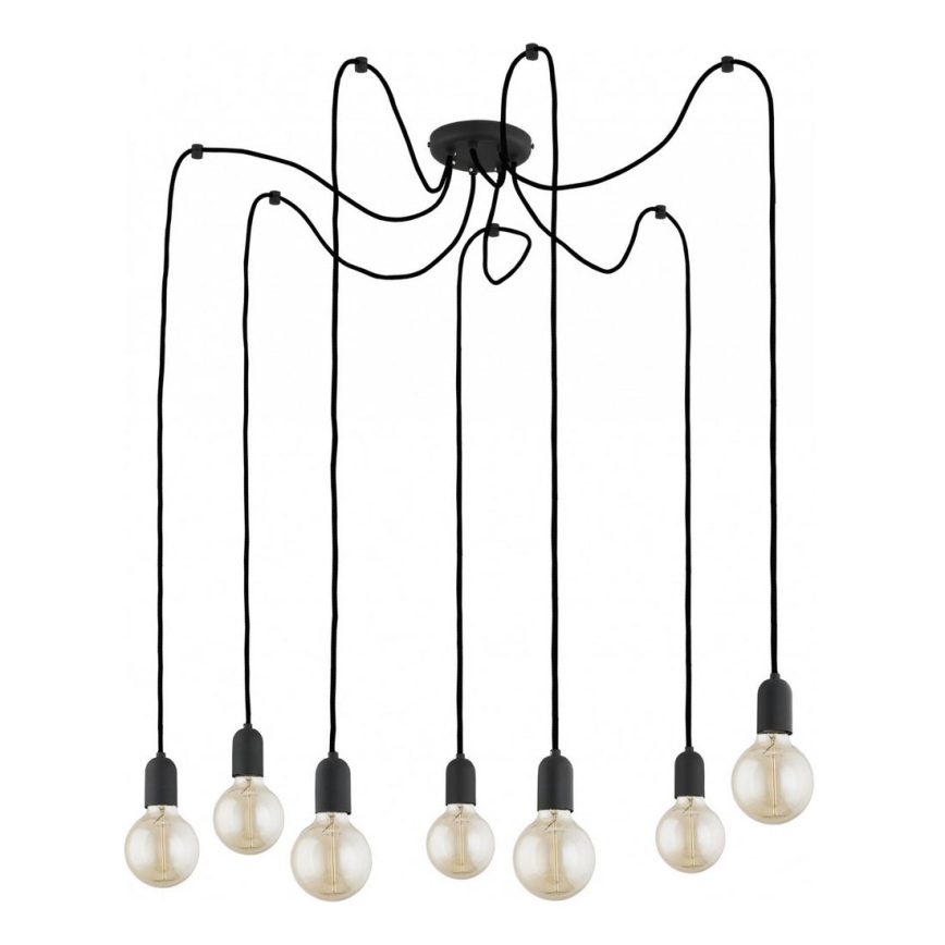 Lampadario a sospensione con filo QUALLE 7xE27/60W/230V ragno