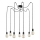 Lampadario a sospensione con filo QUALLE 7xE27/60W/230V ragno