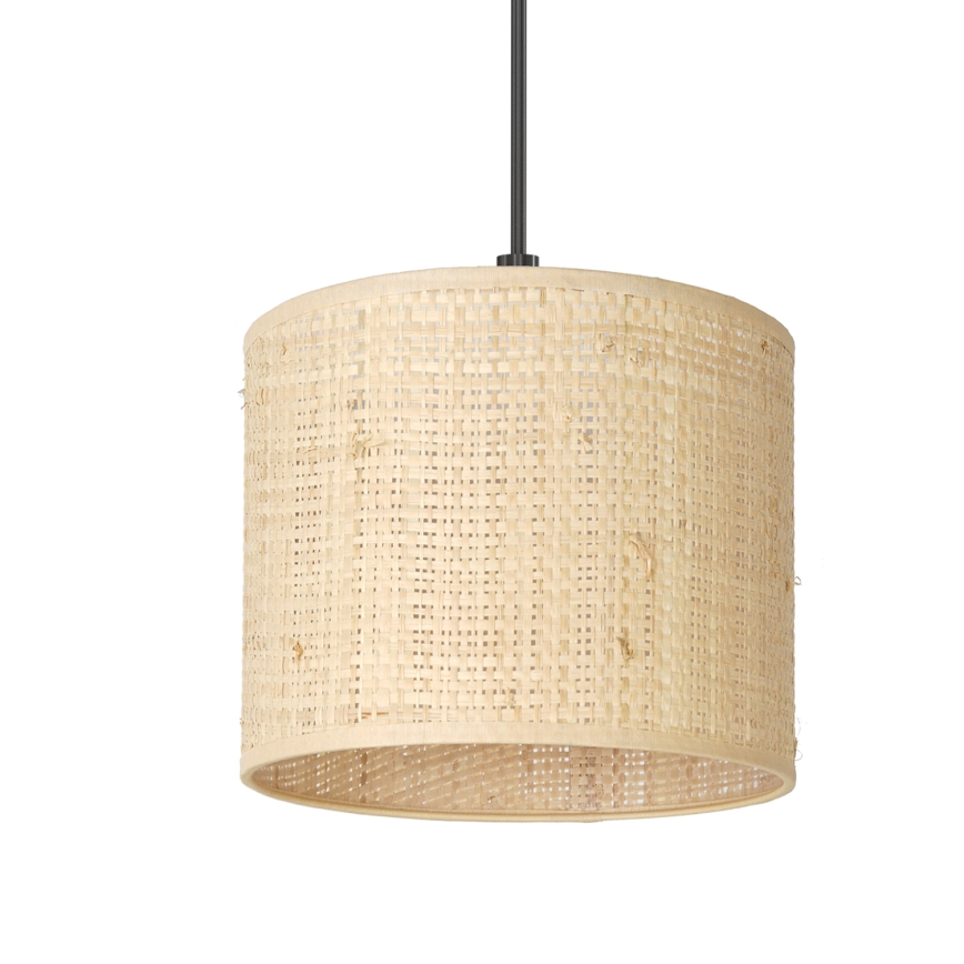 Lampadario a sospensione con filo RATTAN 1xE27/60W/230V diametro 18 cm rattan