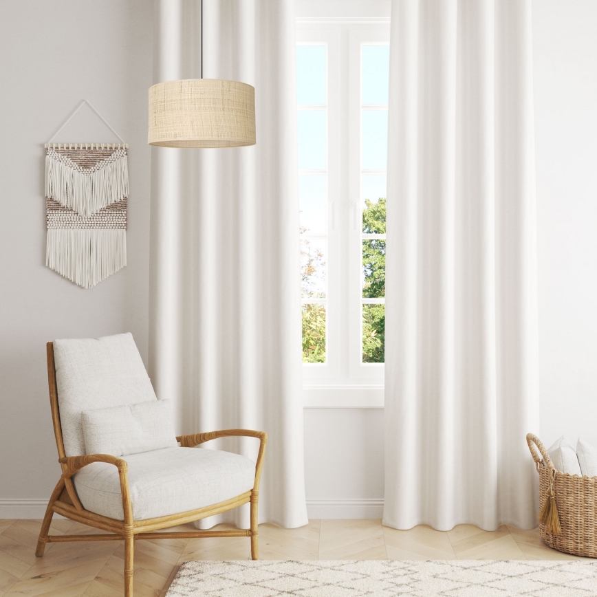 Lampadario a sospensione con filo RATTAN 1xE27/60W/230V diametro 40 cm rattan