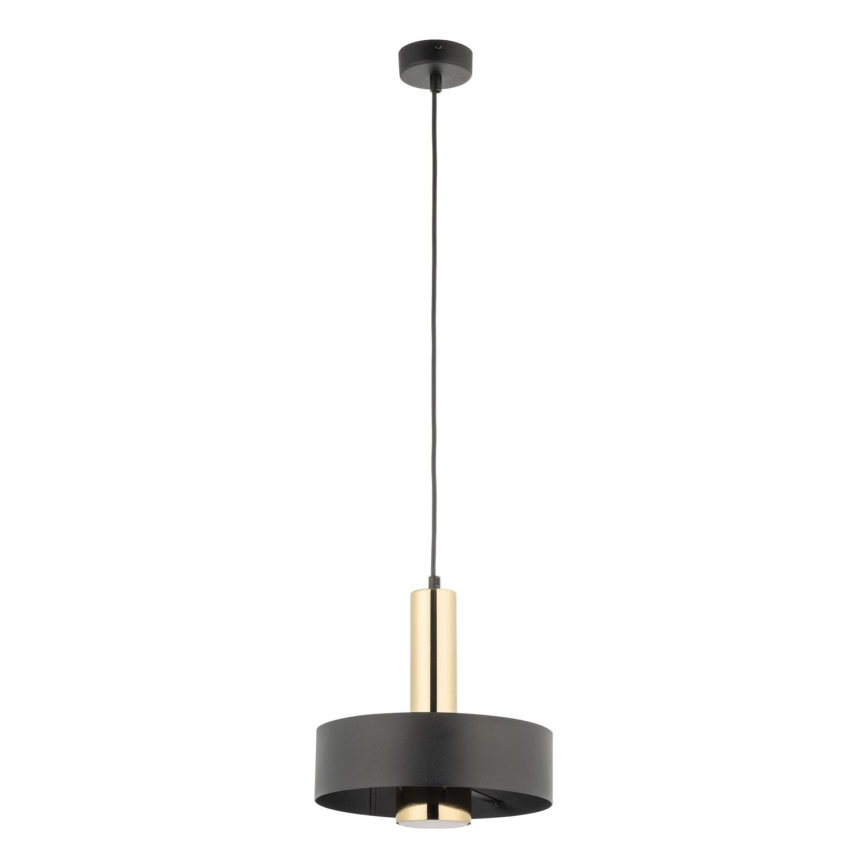 Lampadario a sospensione con filo RIF LUX 1xGX53/12W/230V diametro 25 cm nero/oro