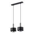 Lampadario a sospensione con filo RIF LUX 2xGX53/12W/230V nero/cromo lucido