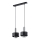 Lampadario a sospensione con filo RIF LUX 2xGX53/12W/230V nero/cromo lucido