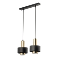 Lampadario a sospensione con filo RIF LUX 2xGX53/12W/230V nero/oro
