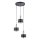 Lampadario a sospensione con filo RIF LUX 3xGX53/12W/230V diametro 38 cm nero/cromo lucido