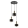 Lampadario a sospensione con filo RIF LUX 3xGX53/12W/230V diametro 38 cm nero/oro
