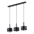 Lampadario a sospensione con filo RIF LUX 3xGX53/12W/230V nero/cromo lucido