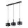 Lampadario a sospensione con filo RIF LUX 3xGX53/12W/230V nero/cromo lucido