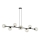 Lampadario a sospensione con filo ROSSI 8xE14/10W/230V nero/limpido