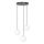 Lampadario a sospensione con filo ROYAL 3xE14/10W/230V diametro 30 cm nero