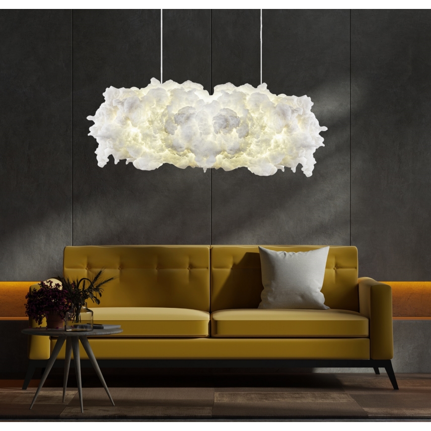 Lampadario a sospensione con filo SERENE 1xE27/40W/230V bianco