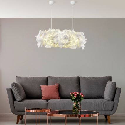 Lampadario a sospensione con filo SERENE 1xE27/40W/230V bianco