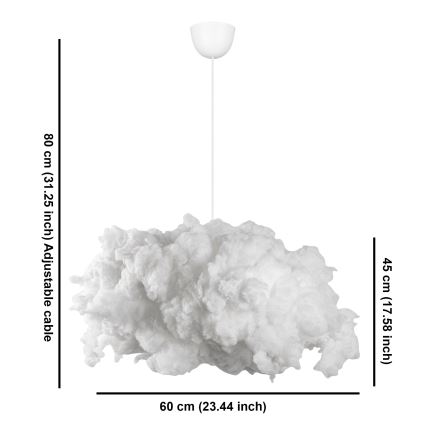 Lampadario a sospensione con filo SERENITY 1xE27/40W/230V bianco