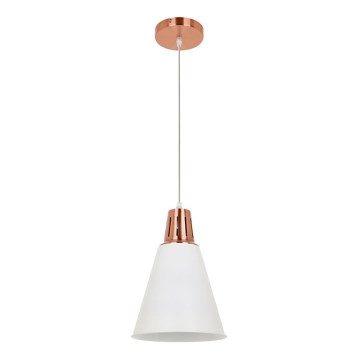 Lampadario a sospensione con filo SHADE 1xE27/15W/230V rame/bianco