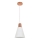 Lampadario a sospensione con filo SHADE 1xE27/15W/230V rame/bianco