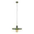 Lampadario a sospensione con filo SILA 1xE27/15W/230V diametro 30 cm verde