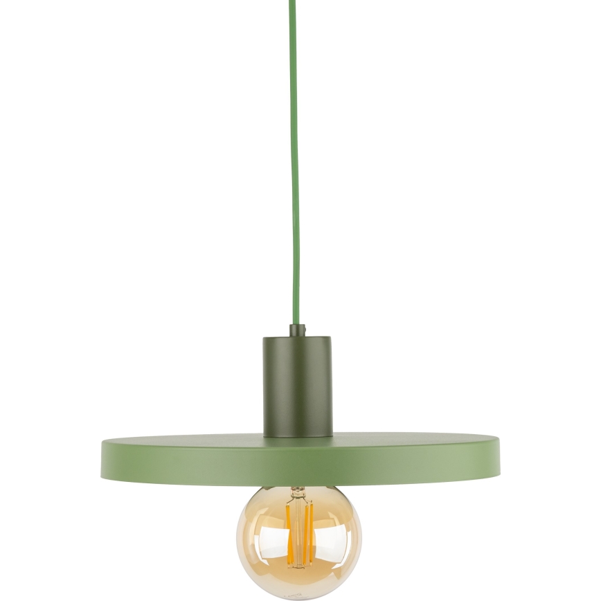 Lampadario a sospensione con filo SILA 1xE27/15W/230V diametro 30 cm verde