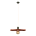 Lampadario a sospensione con filo SILA 1xE27/15W/230V diametro 40 cm color mattone/verde