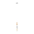 Lampadario a sospensione con filo SIMON 1xE27/60W/230V faggio - FSC certificato