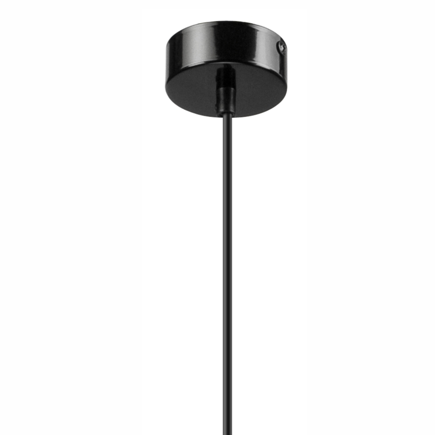 Lampadario a sospensione con filo SIMON 1xE27/60W/230V nero/faggio - FSC certificato