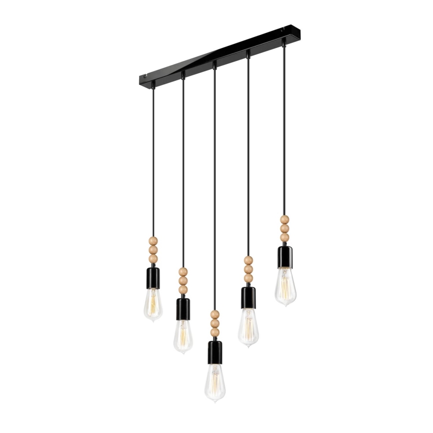 Lampadario a sospensione con filo SIMON 5xE27/60W/230V - FSC certificato