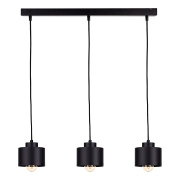 Lampadario a sospensione con filo SIMPLY BLACK 3xE27/60W/230V