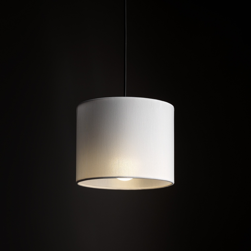 Lampadario a sospensione con filo per sistema a binario trifase TRACER 1xE27/15W/230V diametro 20 cm nero/bianco