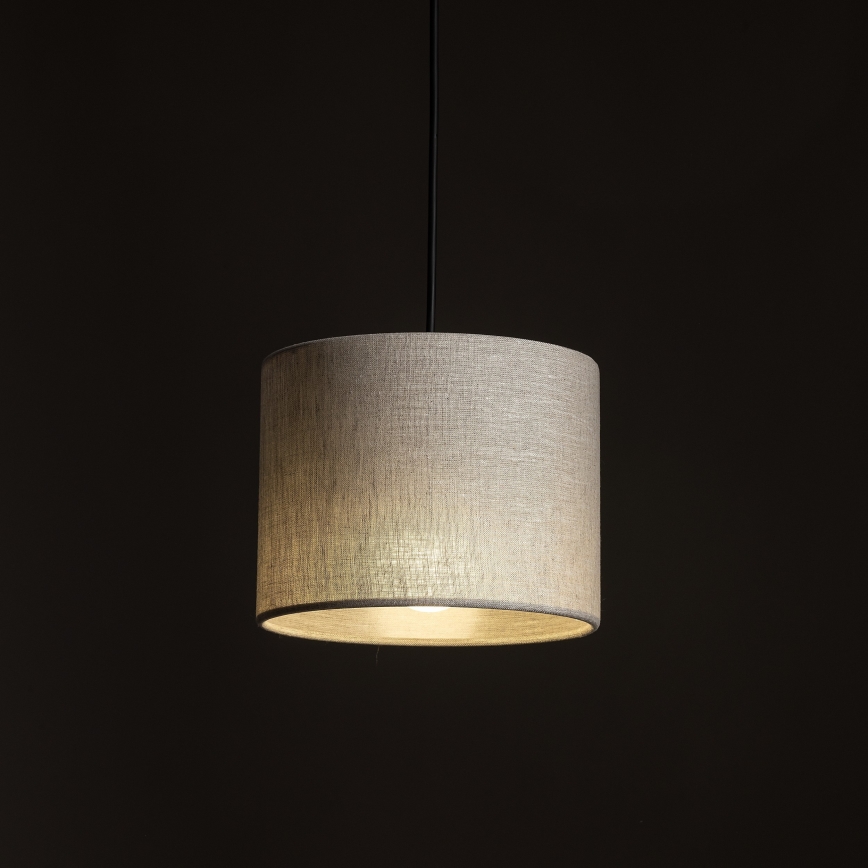 Lampadario a sospensione con filo per sistema a binario trifase TRACER 1xE27/15W/230V diametro 20 cm nero/grigio