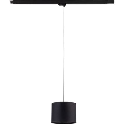 Lampadario a sospensione con filo per sistema a binario trifase TRACER 1xE27/15W/230V diametro 20 cm nero