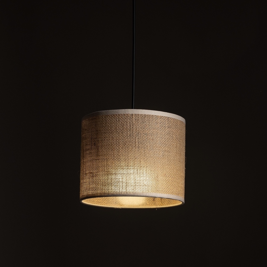 Lampadario a sospensione con filo per sistema a binario trifase TRACER 1xE27/15W/230V diametro 20 cm nero/marrone