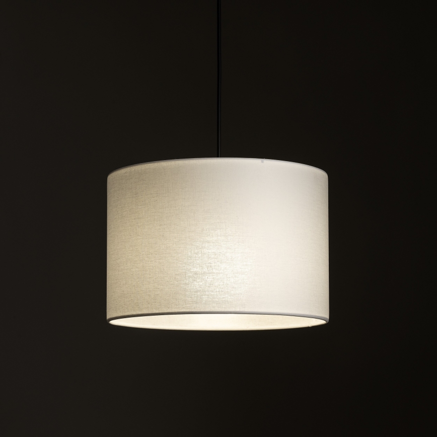 Lampadario a sospensione con filo per sistema a binario trifase TRACER 1xE27/15W/230V diametro 30 cm nero/bianco