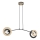 Lampadario a sospensione con filo SKIVA 2xE27/15W/230V nero/beige