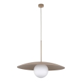 Lampadario a sospensione con filo SLATE 1xE27/15W/230V diametro 65 cm beige