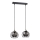 Lampadario a sospensione con filo SOLO BLACK 2xE27/60W/230V nero/oro