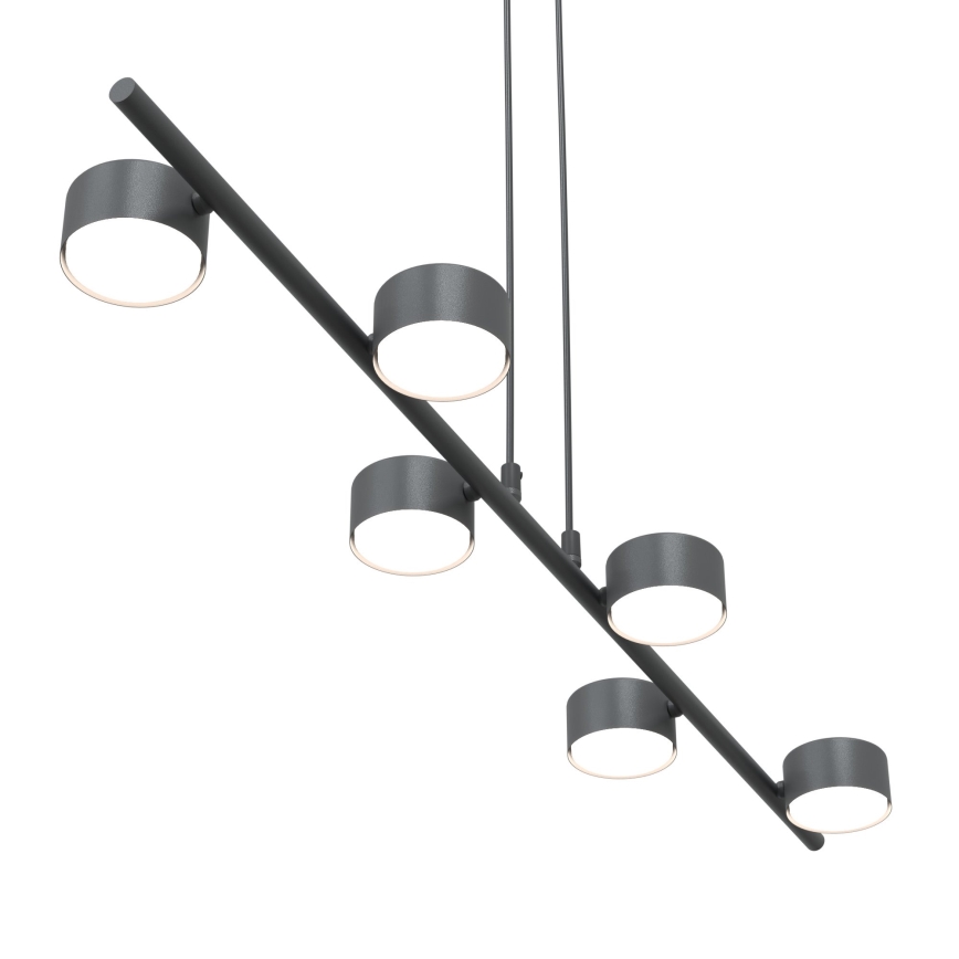 Lampadario a sospensione con filo SORA 6xGX53/12W/230V nero