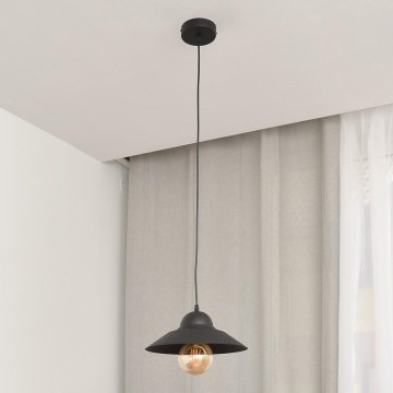 Lampadario a sospensione con filo SORAPIS 1xE27/15W/230V nero