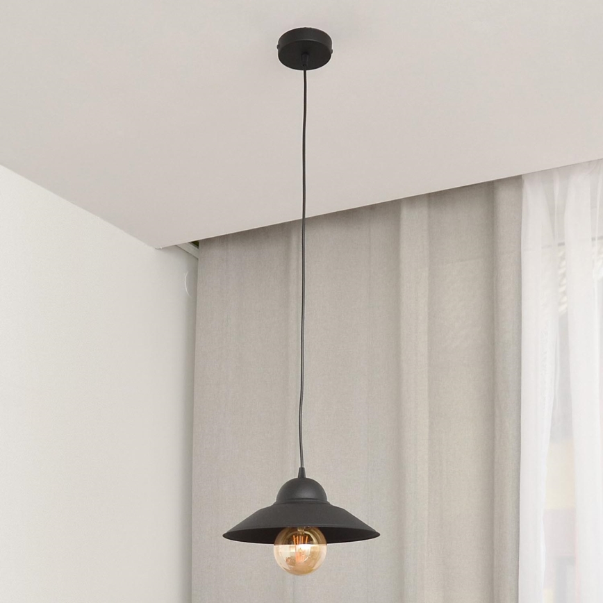 Lampadario a sospensione con filo SORAPIS 1xE27/15W/230V nero